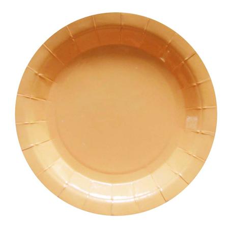 Plato redondo gde. liso salmón 8u